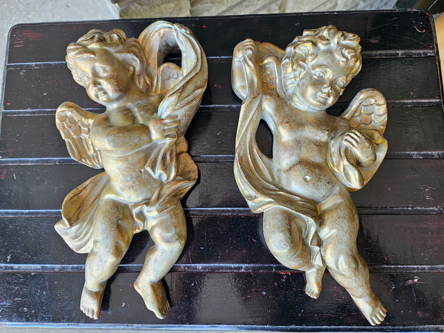 Vintage Cherub Plaster Wall Hangings