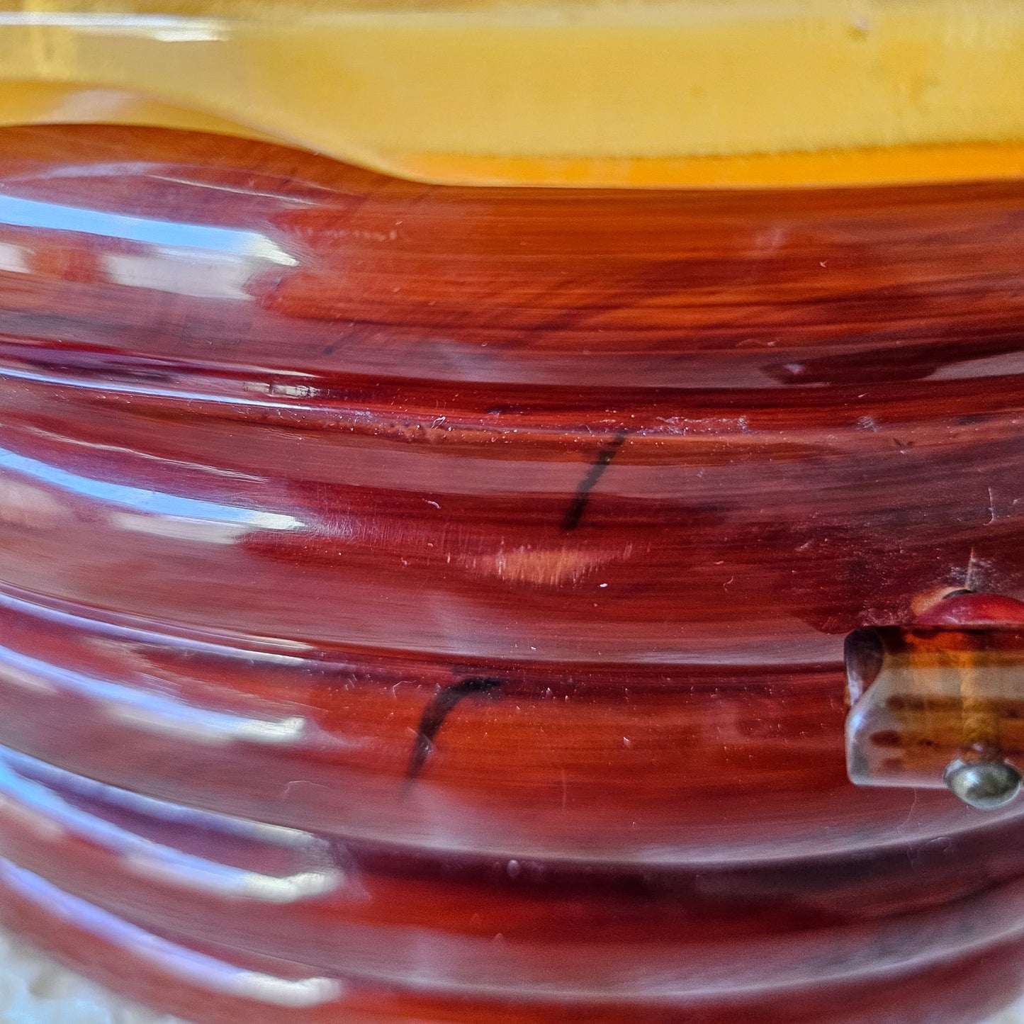 *SOLD* Lucite Amber Beehive Handbag