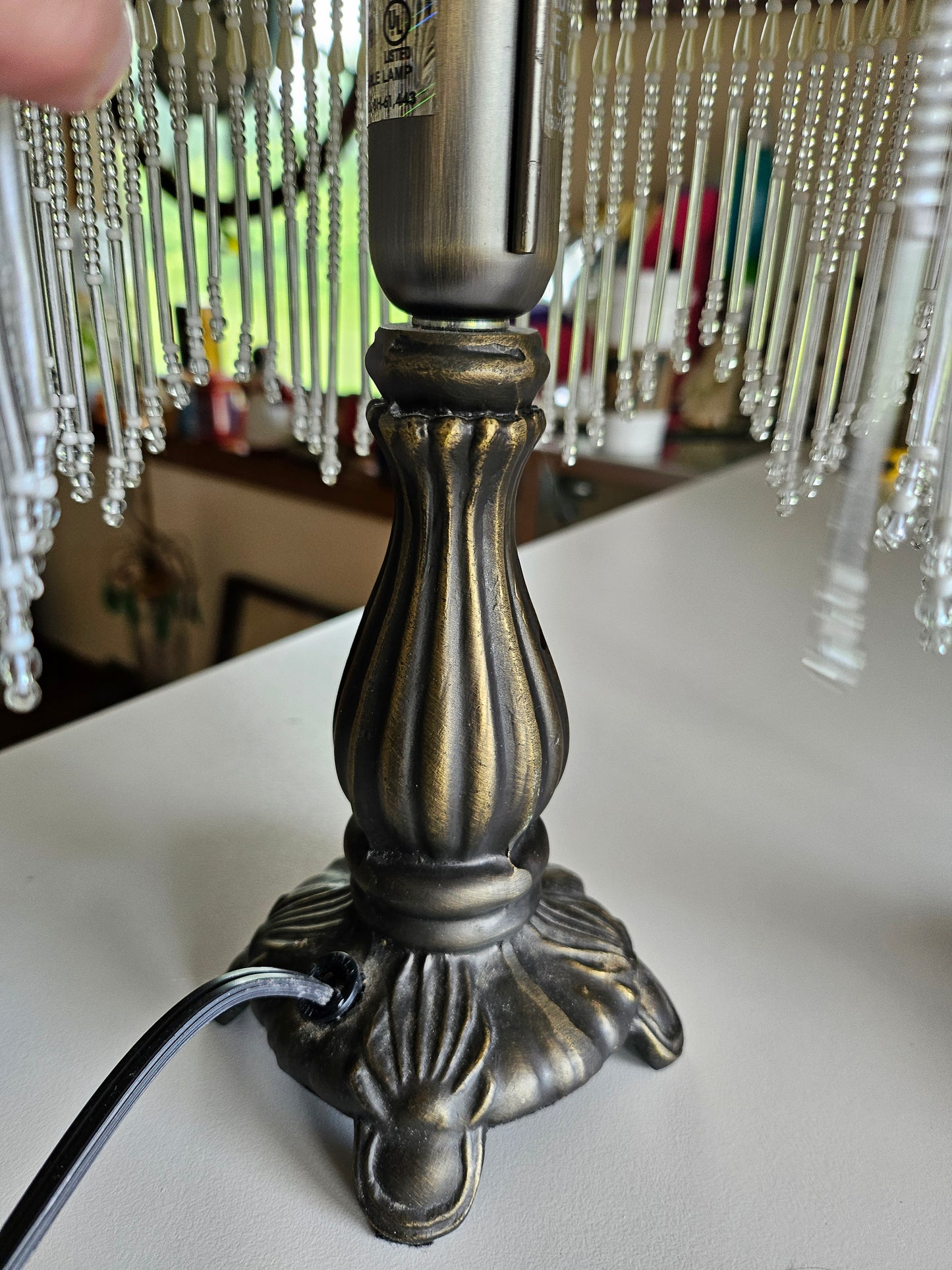 *Sold* Beaded Boudoir Lamps