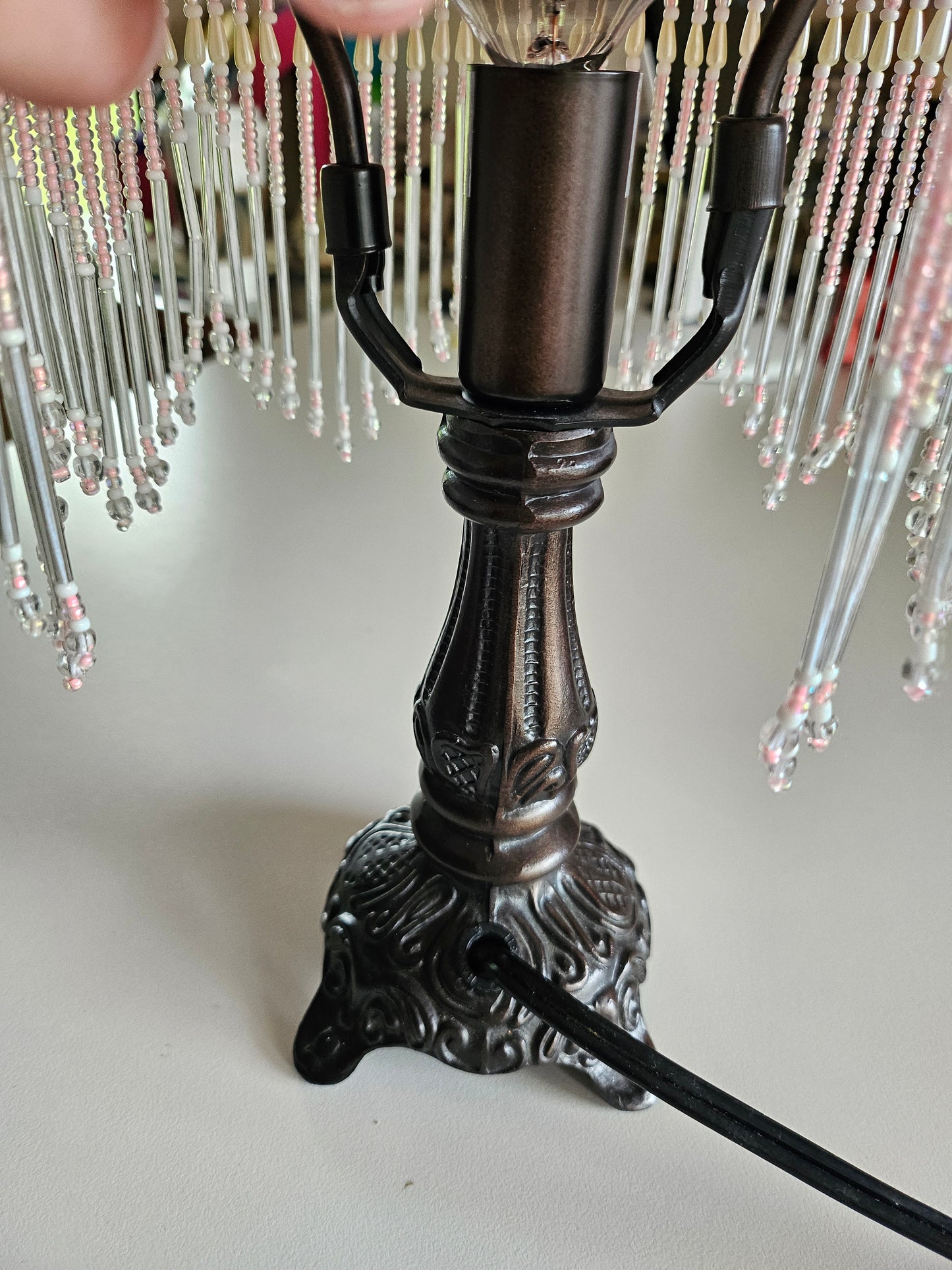 *Sold* Beaded Boudoir Lamps