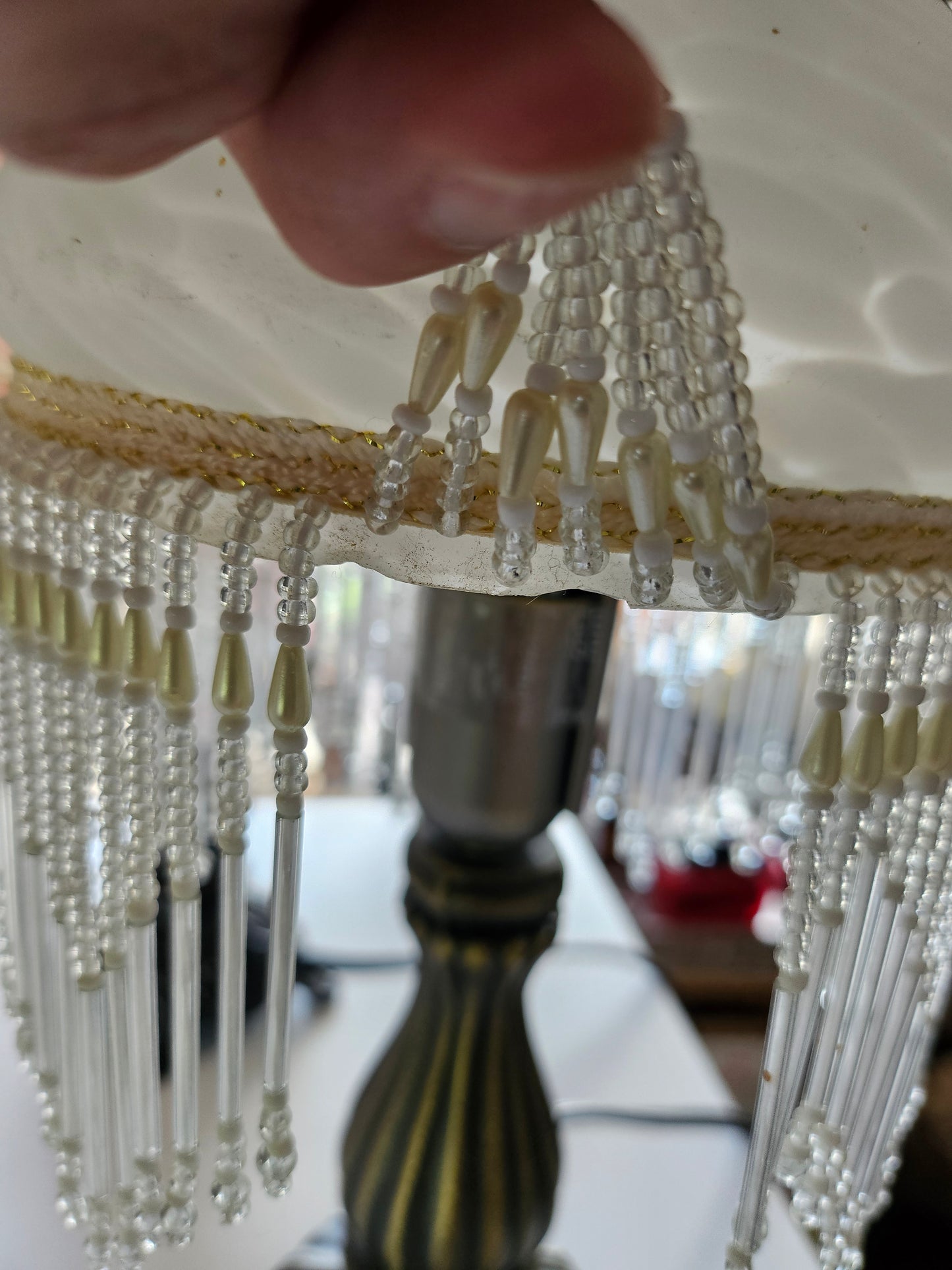 *Sold* Beaded Boudoir Lamps