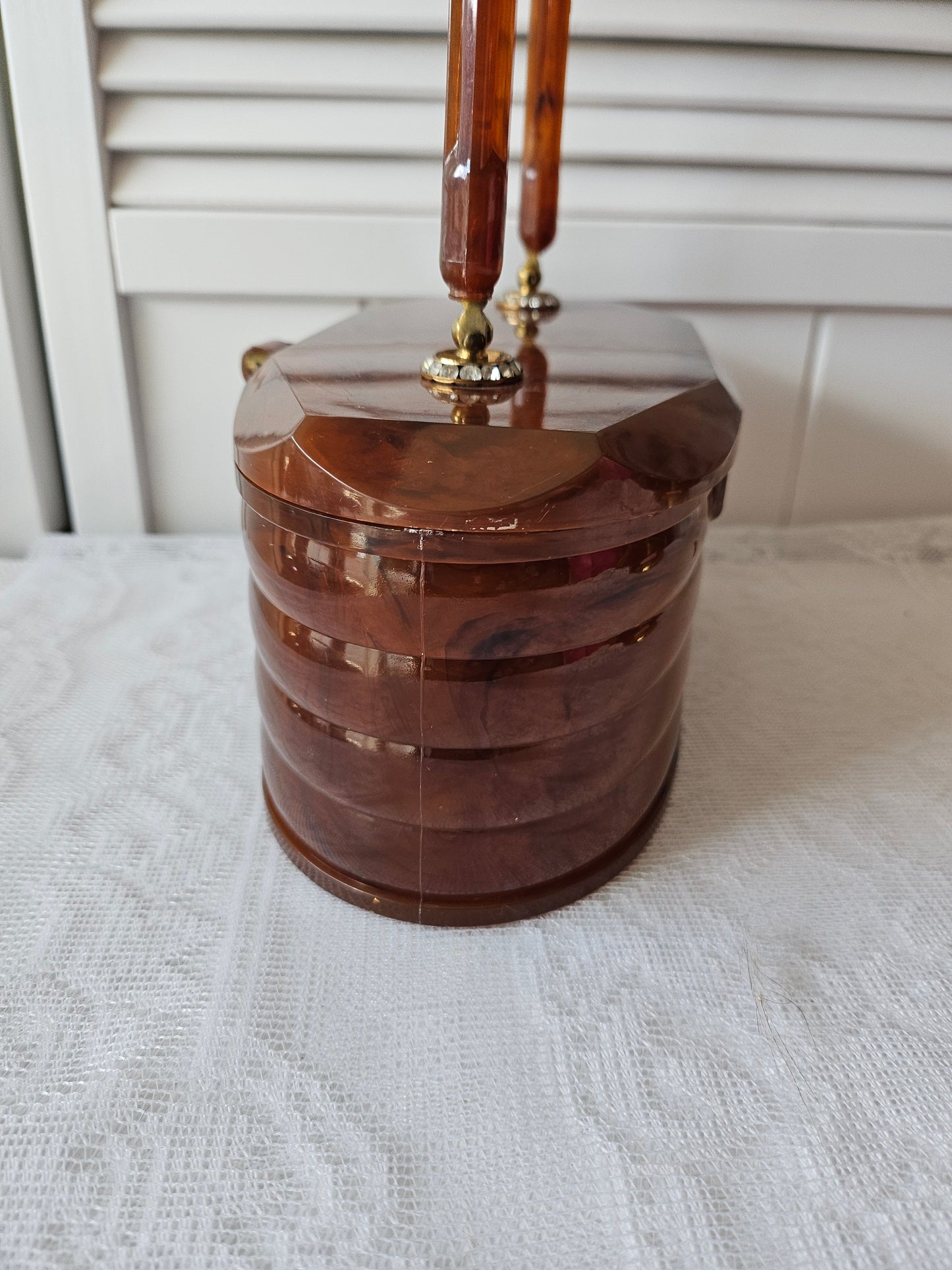 *SOLD* Lucite Amber Handbag