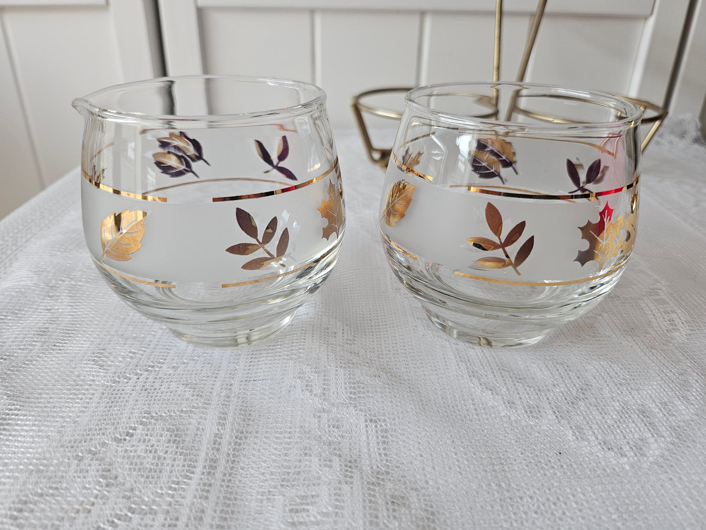 View of creamer and sugar only