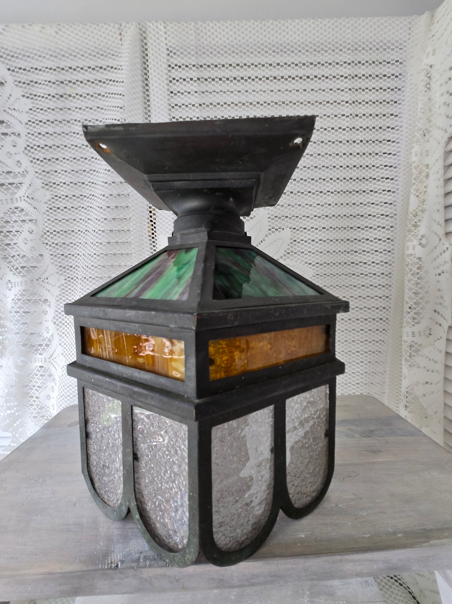 *Sold* Vintage Slag Hall Entryway Ceiling Light