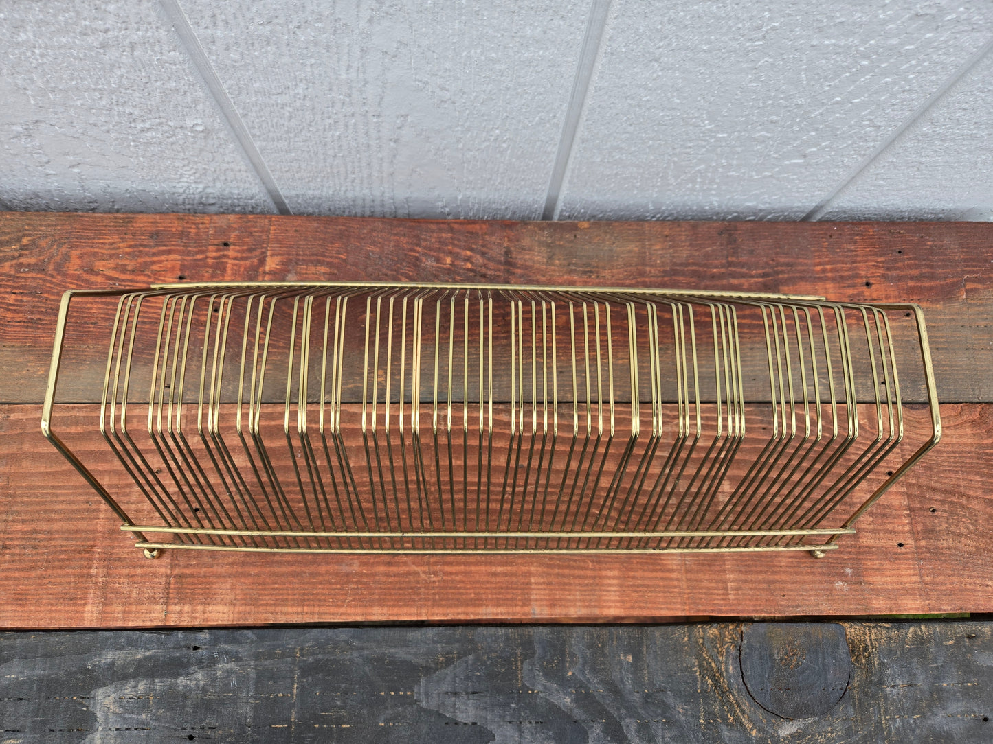 Mid Century Vinyl Record Rack