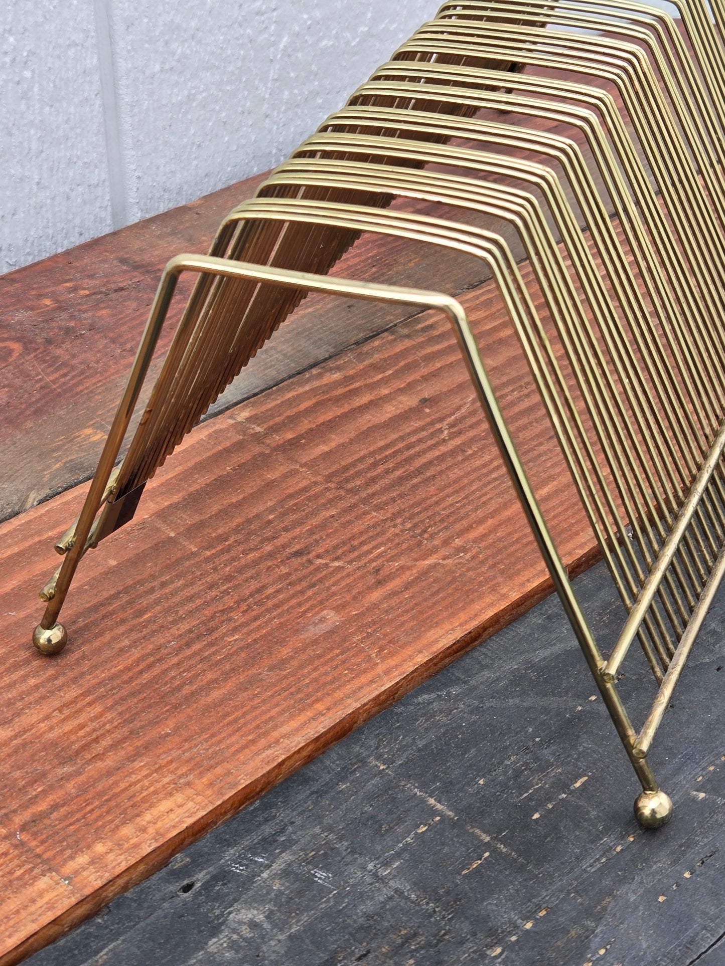 Mid Century Vinyl Record Rack