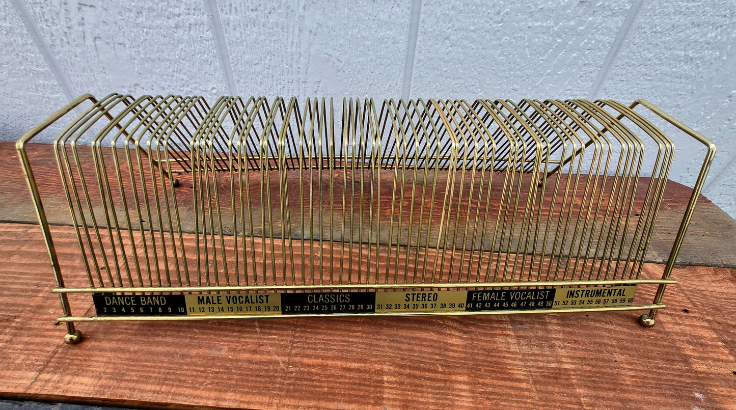*SOLD* Mid Century Vinyl Record Rack