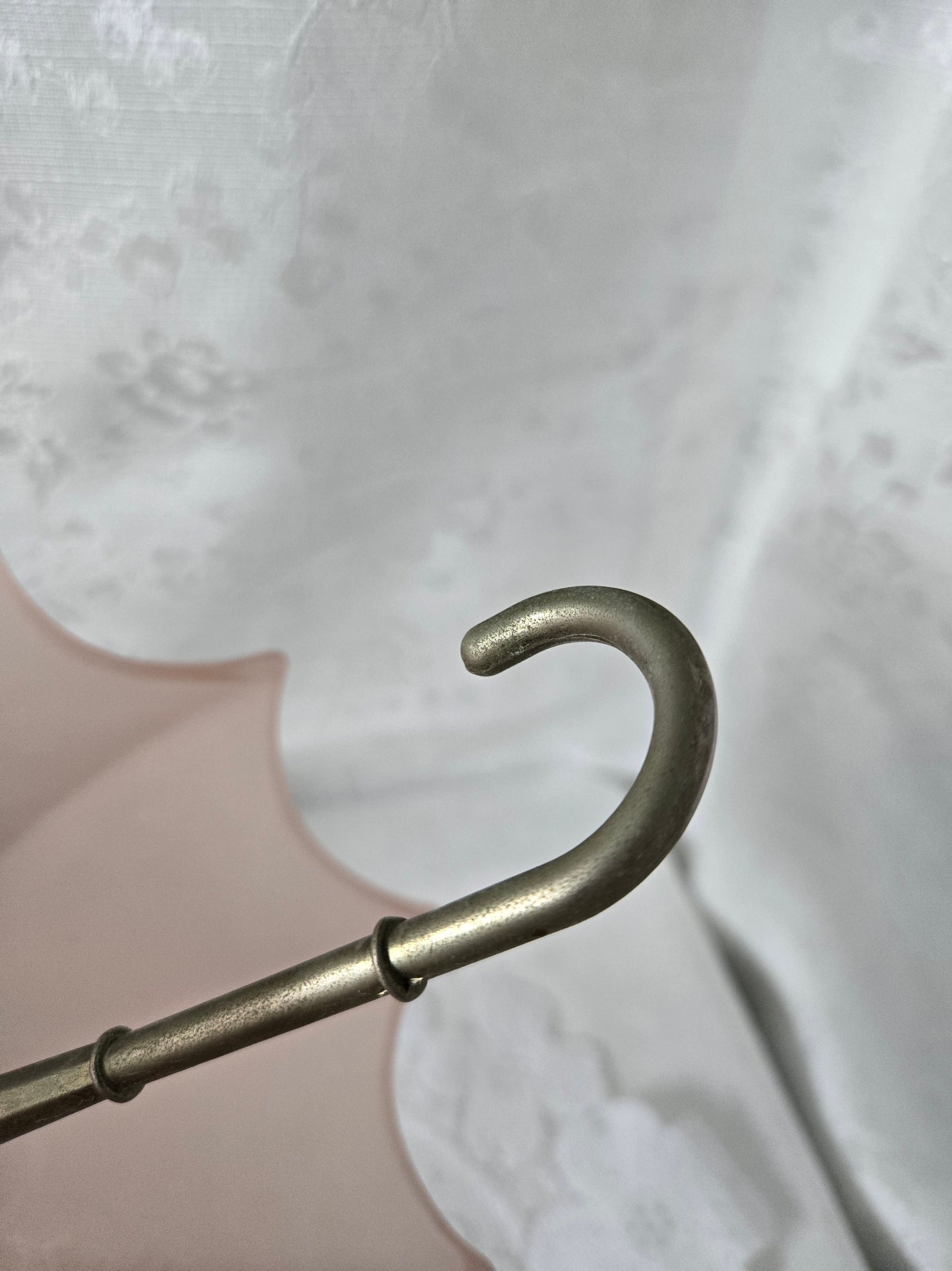 Pink Frosted Glass Umbrella Decor