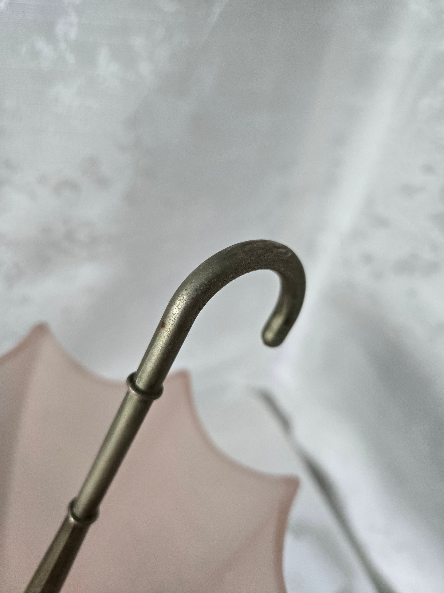Pink Frosted Glass Umbrella Decor