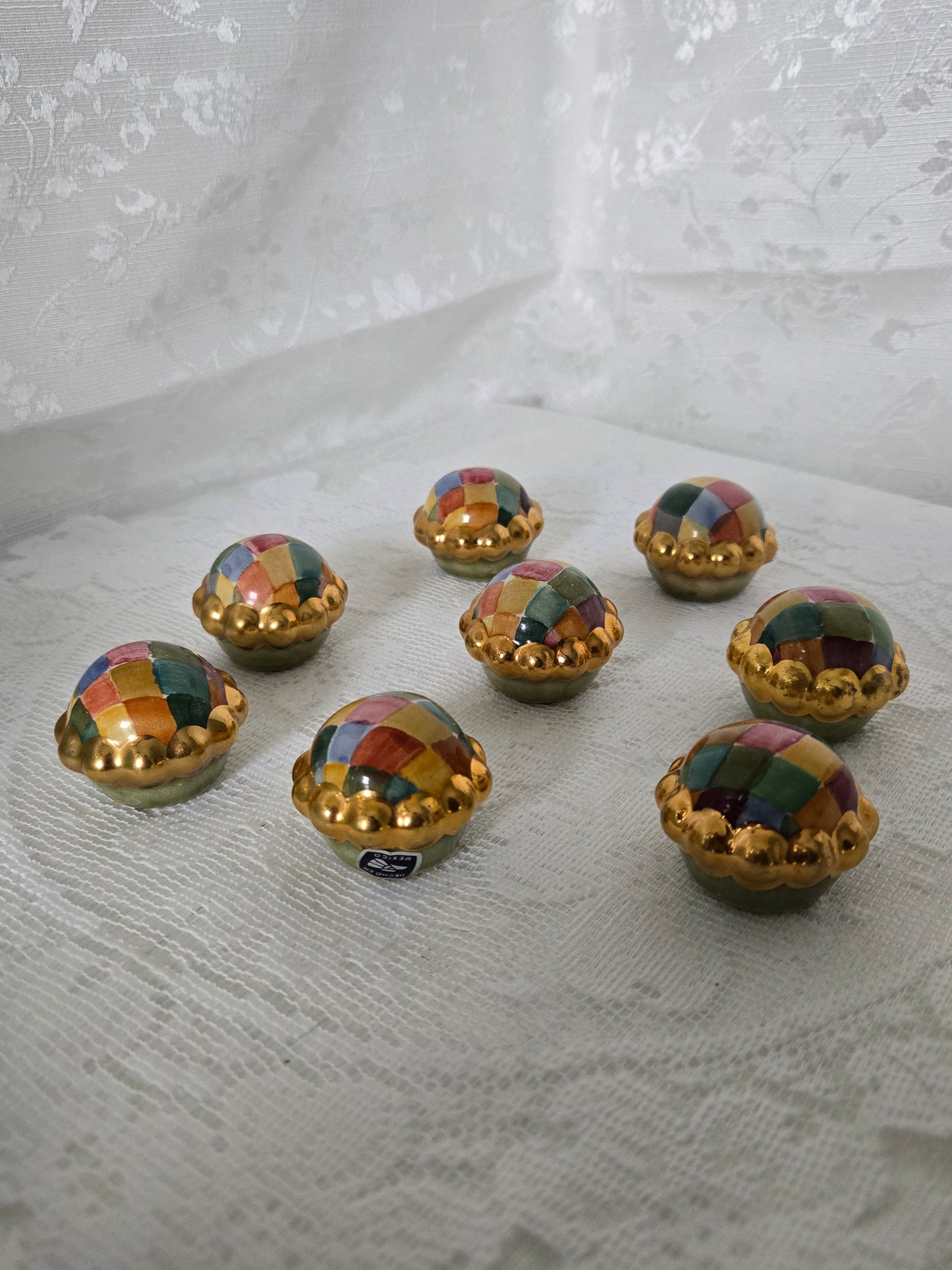 MacKenzie-Childs Harlequin Drawer Knobs (8)