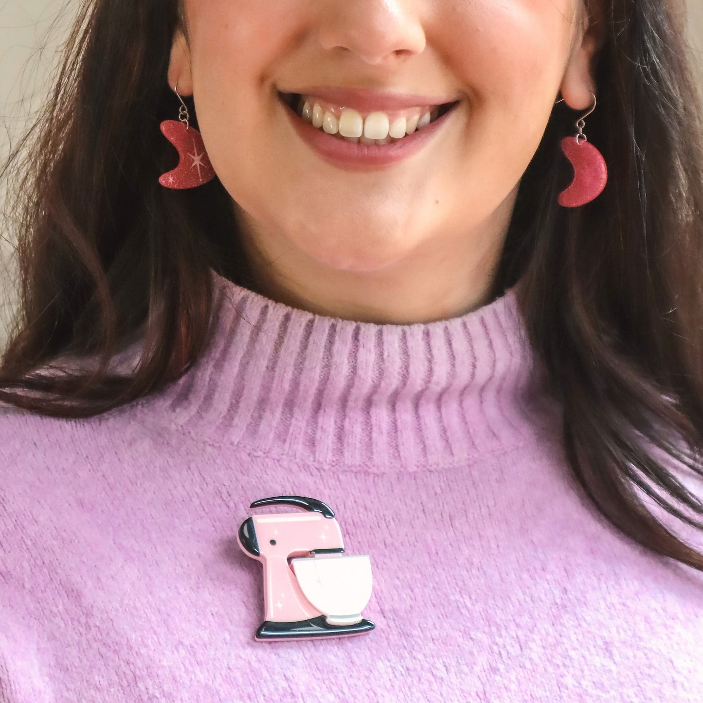 Erstwilder Spin Me Right Round Brooch Pink