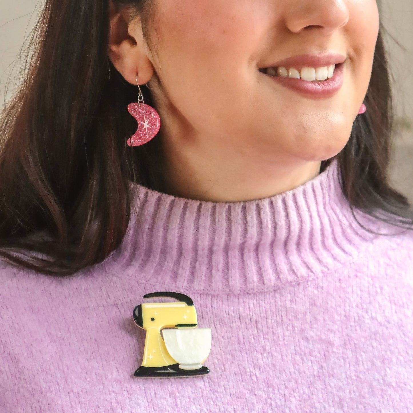 Erstwilder Spin Me Right Round Brooch Lemon