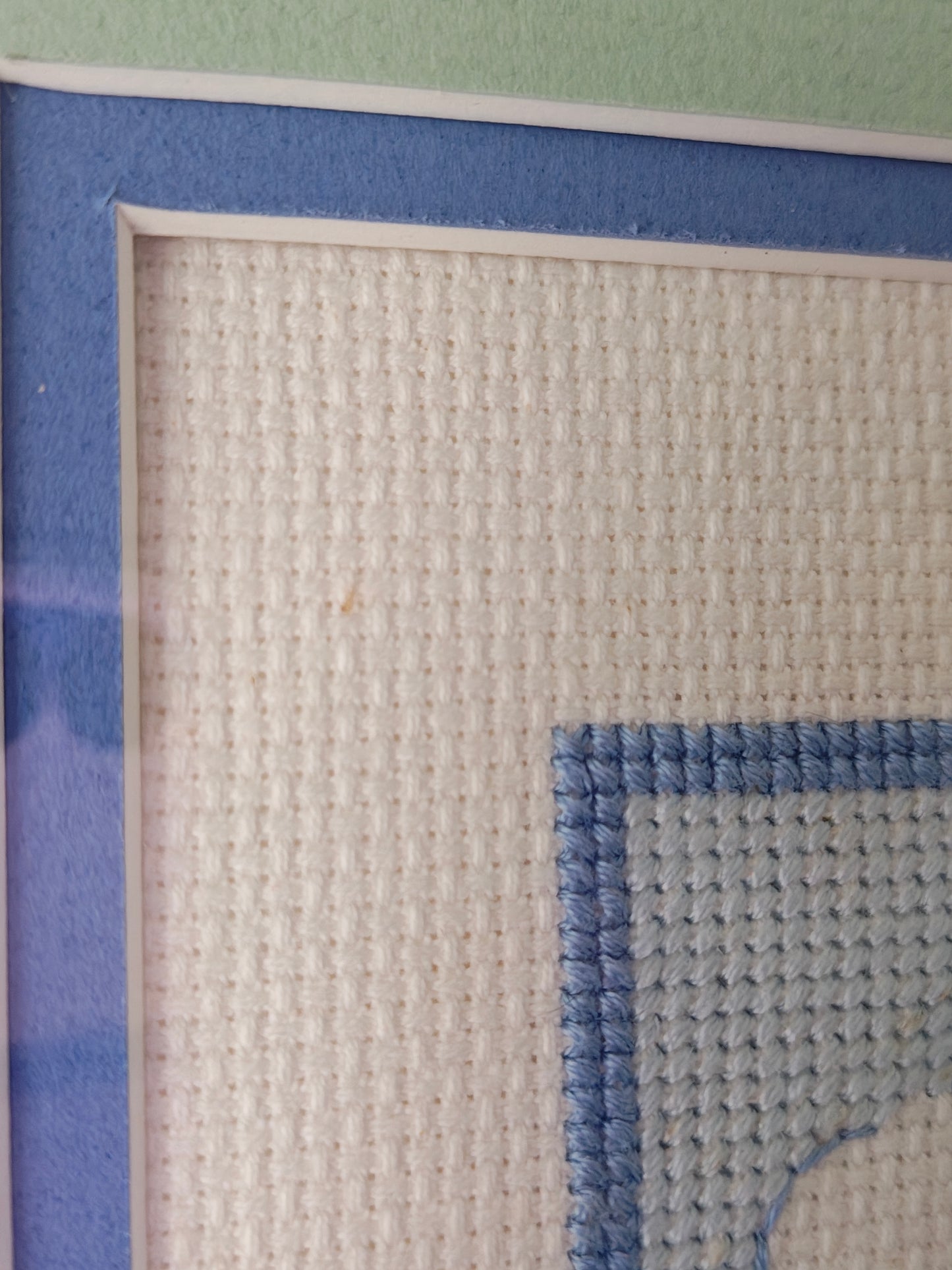 Framed Cross-Stitch Hot Air Balloons