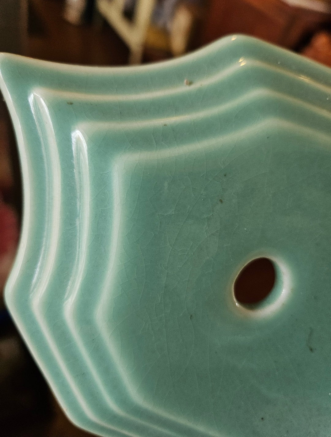 *SOLD* Art Deco Aqua Porcelain Wall Sconces