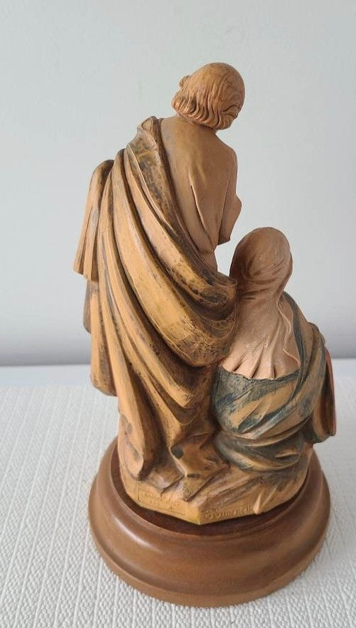 Simonelli Religious Wood Music Box - Silent Night - Depose Italy