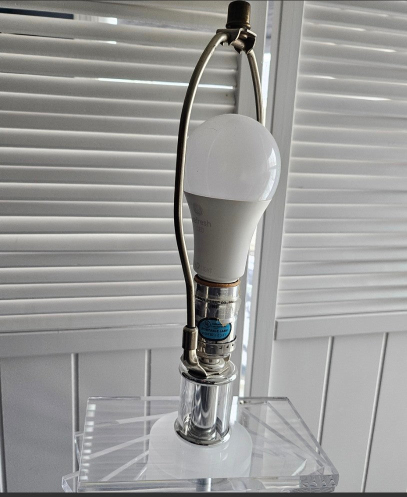 Vintage Helix Clear Lucite Table Lamp