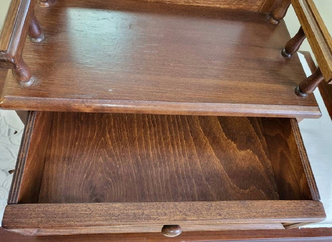 Vintage Wood Shaving Makeup Mirror