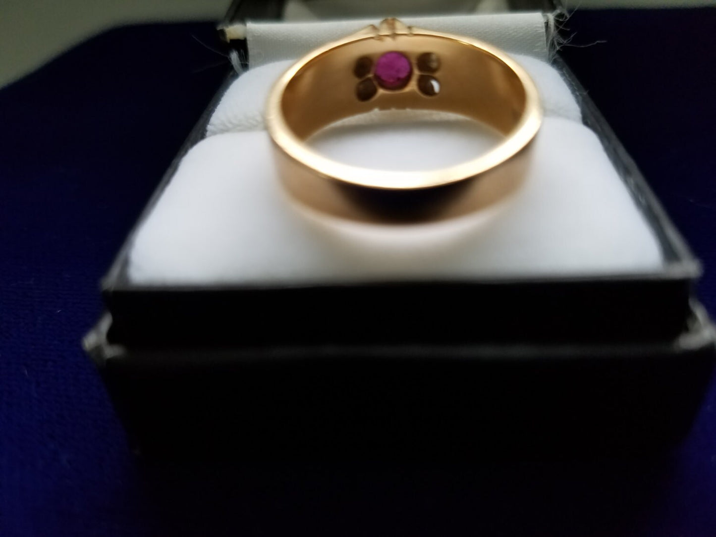 Estate Solitaire Ruby and 14K Yellow Gold Cocktail Ring *Local pickup Only*