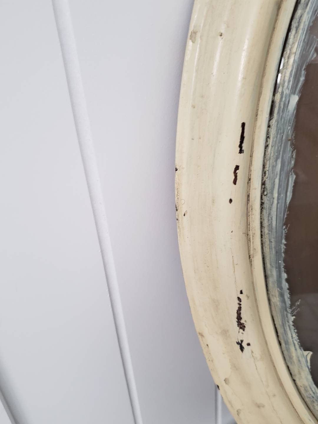 Antique Portrait in Oval Bubble Glass Frame