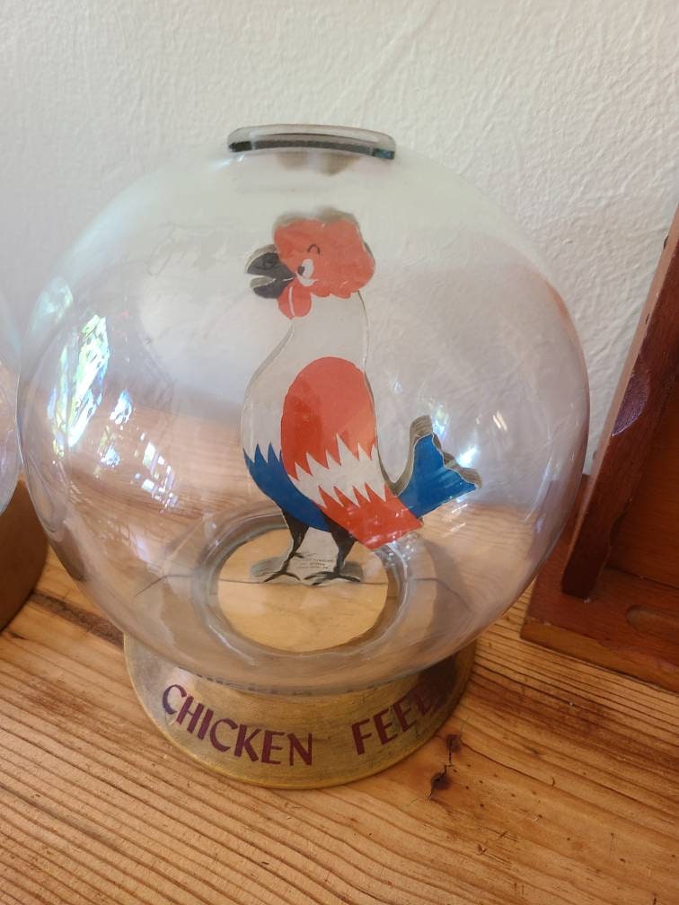 Vintage Glass Bubble Chicken Banks