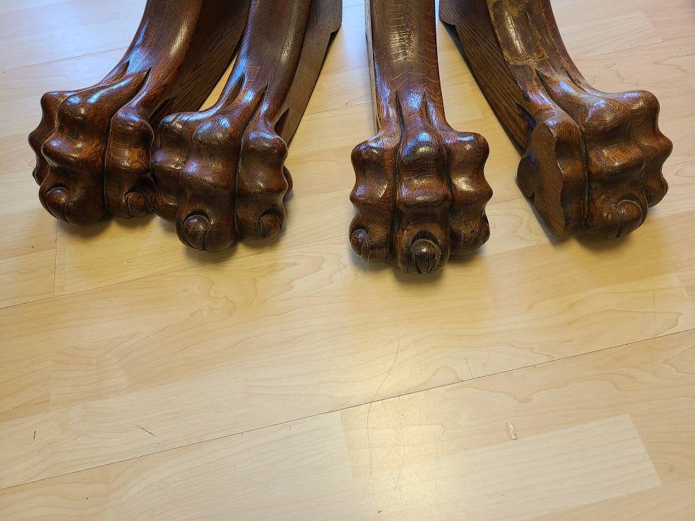 Oak Claw Foot Table Legs *Repurpose*
