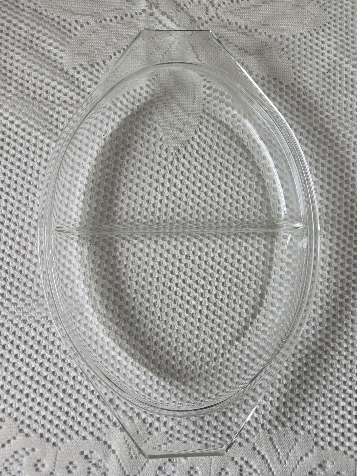 Pink Pyrex Divided Server Mid Century