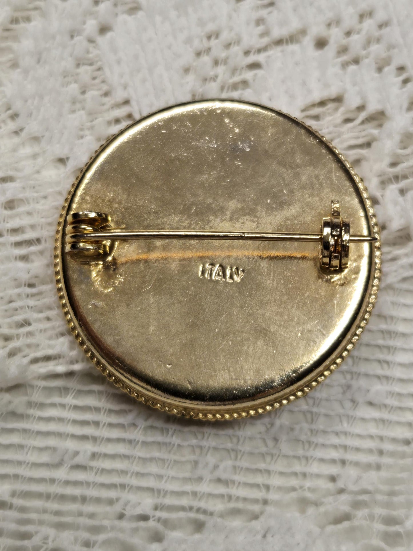 Italian Mosaic Floral Brooch