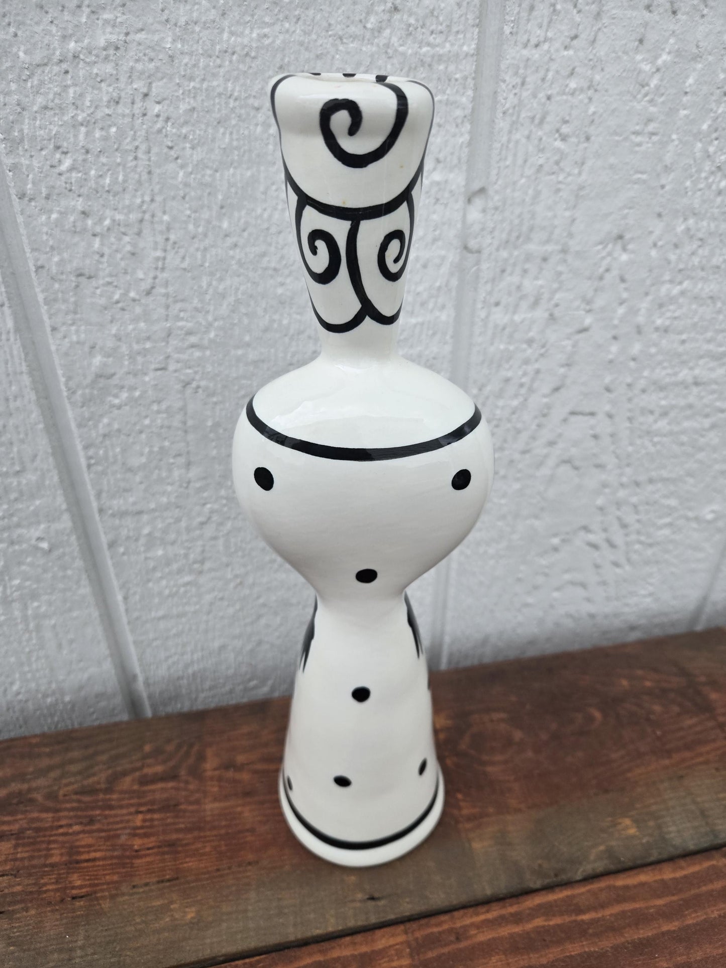 Figural Palmer Ceramic Candlestick Holder