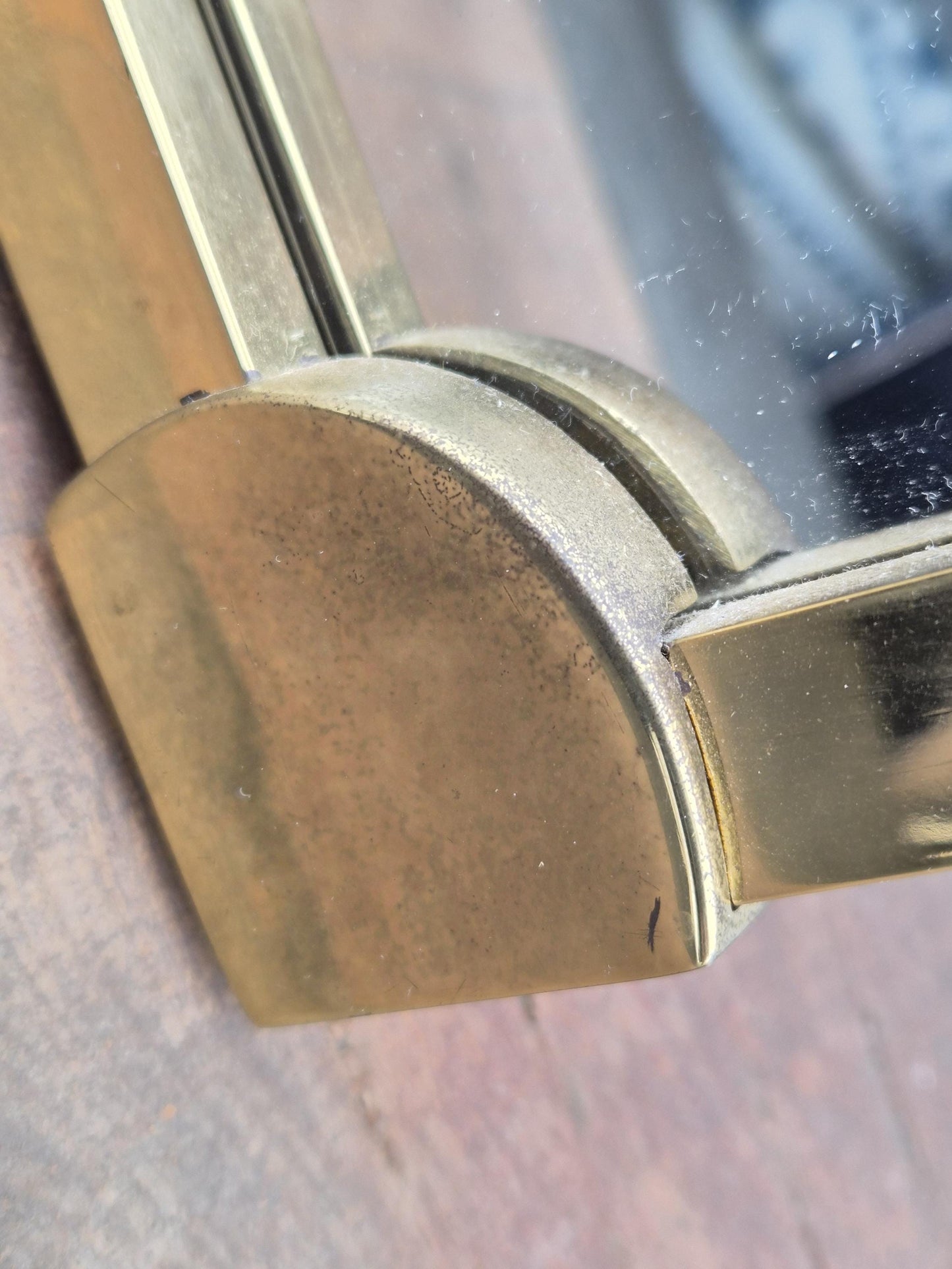 Art Deco Brasscrafters Brass Wall Mirror