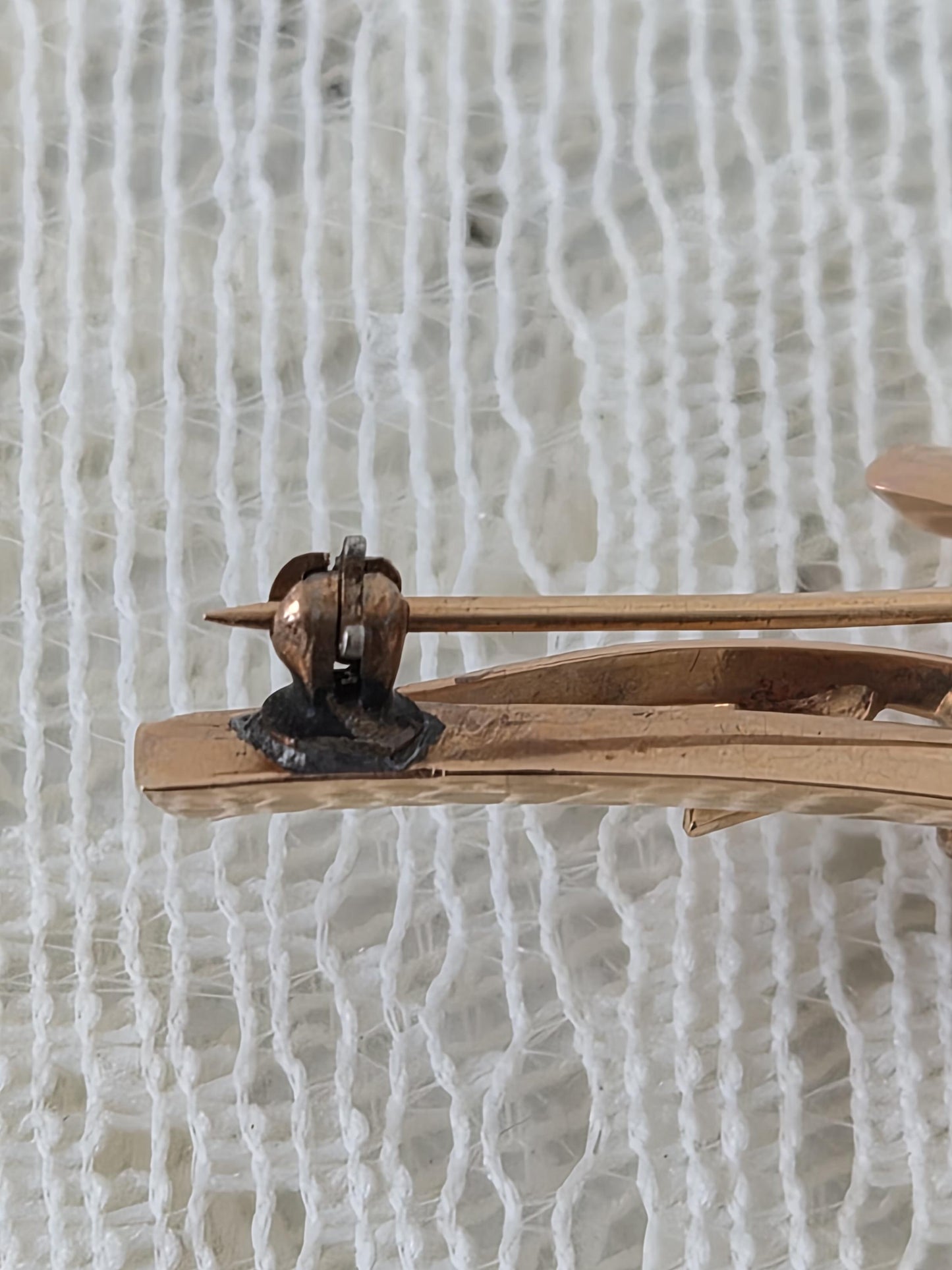 Antique, Victorian 18K Seed Pearl Flower/Leaf Design Brooch Pin - In-person pick up only