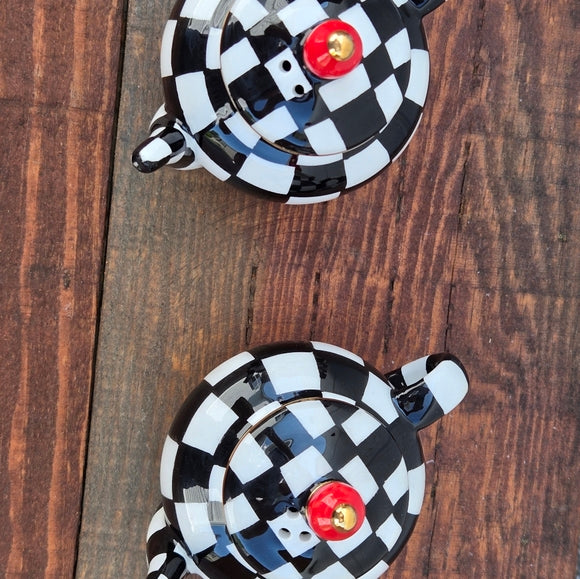 Courtly Check Salt and Pepper Shakers Mackenzie-Childs