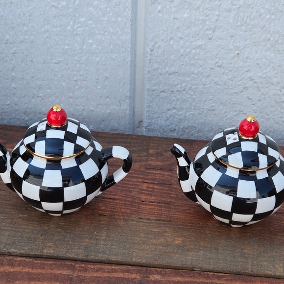 Courtly Check Salt and Pepper Shakers Mackenzie-Childs