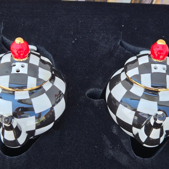 Courtly Check Salt and Pepper Shakers Mackenzie-Childs
