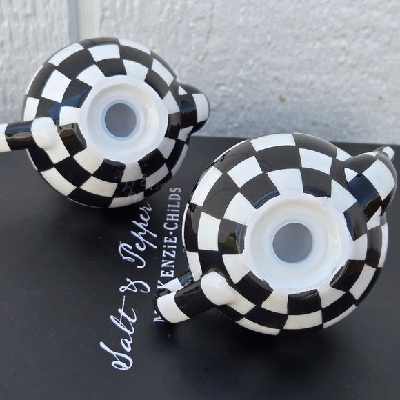 Courtly Check Salt and Pepper Shakers Mackenzie-Childs