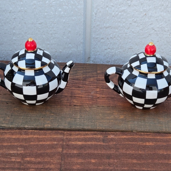 Courtly Check Salt and Pepper Shakers Mackenzie-Childs