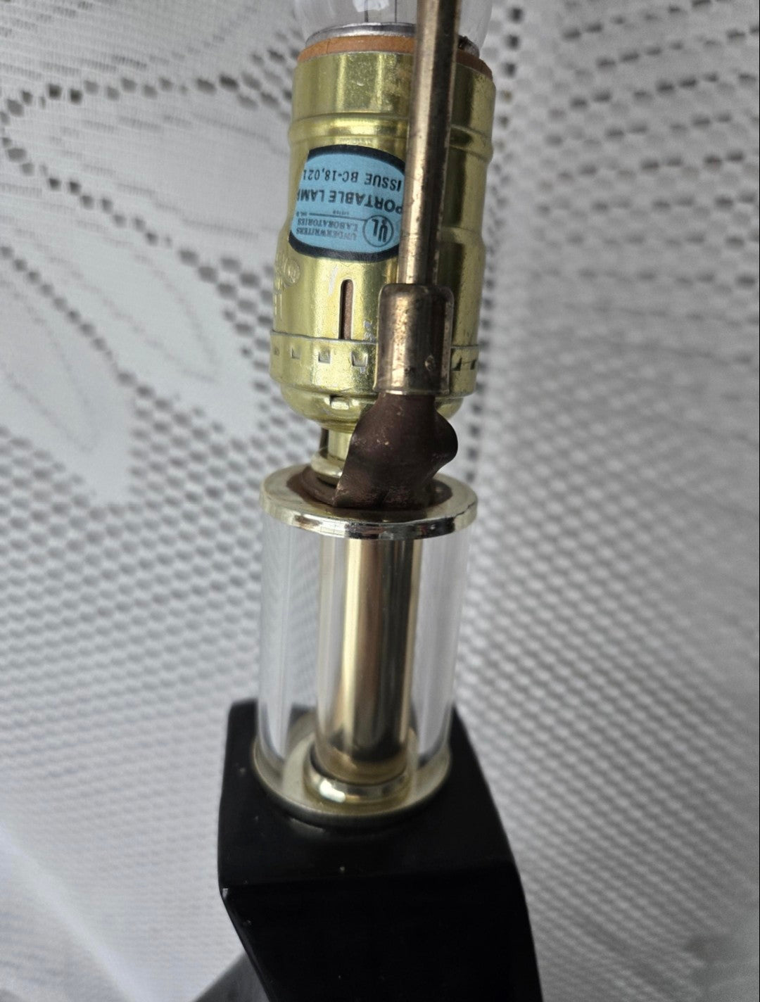 Art Deco Acrylic Trapazoid Lamp