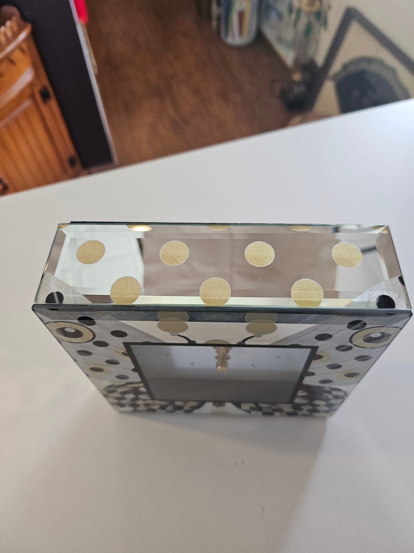 *SOLD* MacKenzie-Childs Butterfly Mirrored Clock