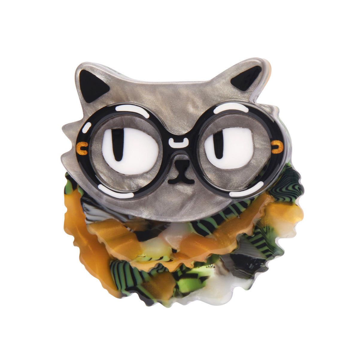 Erstwilder Feathered And Framed Mini Brooch