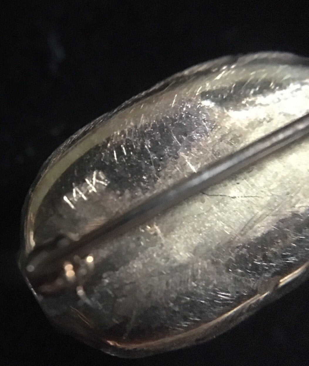 Vintage, 14K Yellow Gold Satin Brushed Pineapple Pin Brooch with Pearls - 1960