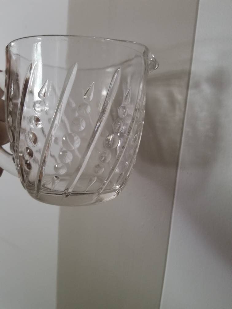 Art Deco Glass Mini Pitcher