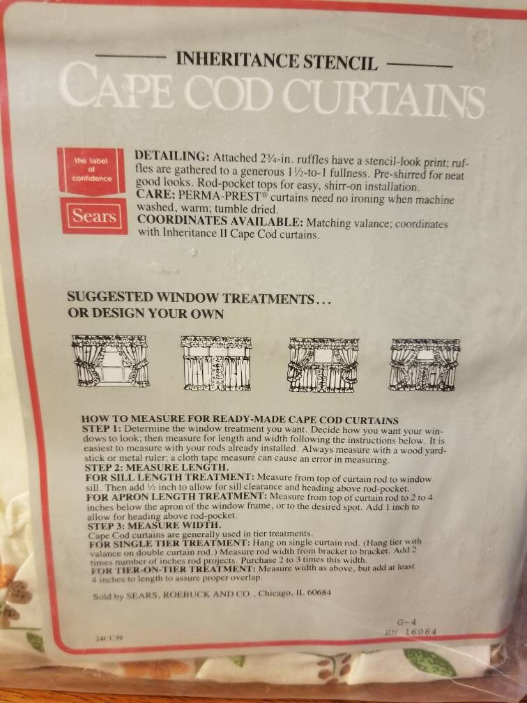 Cape Cod Country Curtains Stencil-Like Print