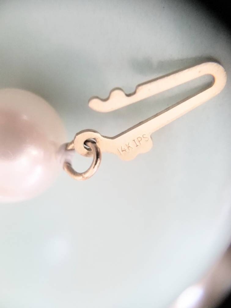 Vintage Necklace Strand of Pearls 14K