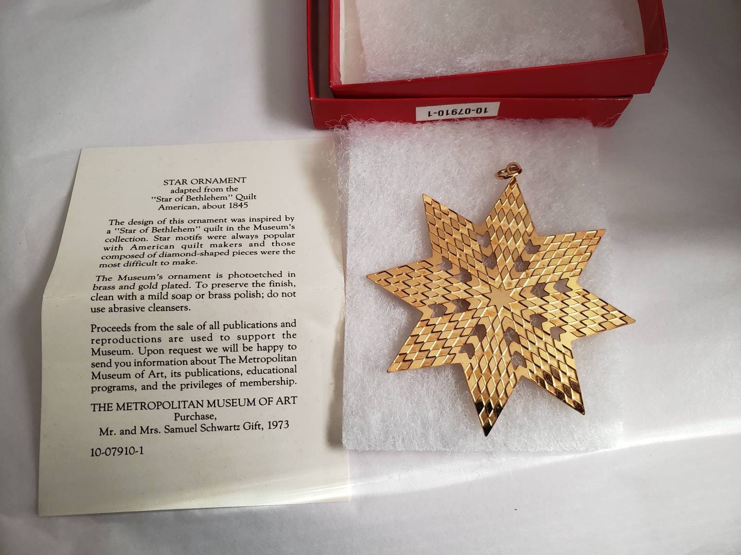 Star Quilt Pattern Ornament MMOA