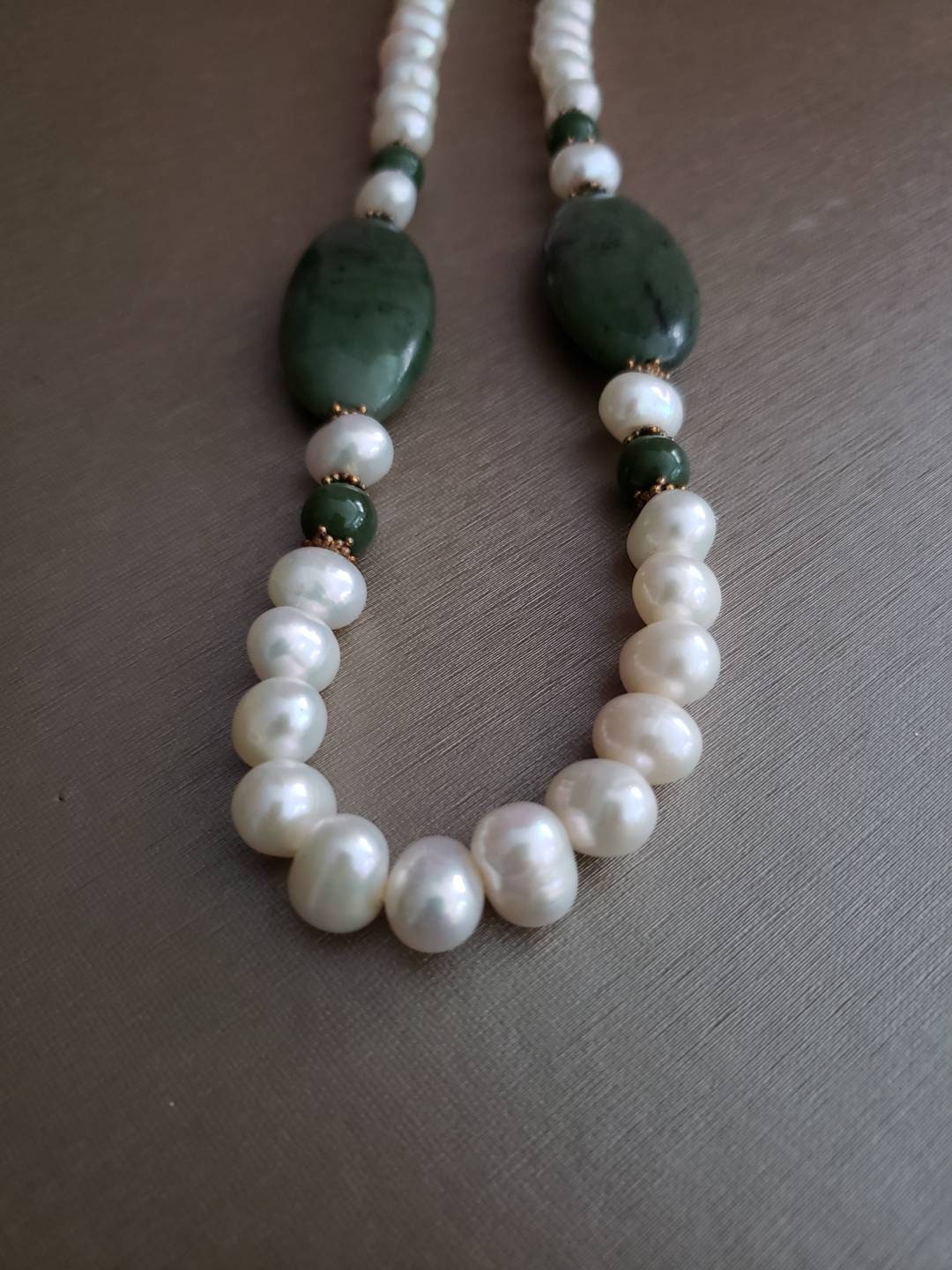 Imperial Nephrite Jade and Pearl Necklace Smithsonian Collection
