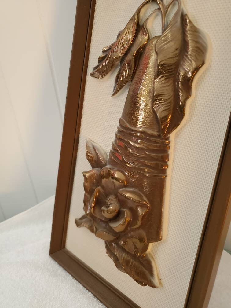 Mid Century Richter Originals 3D Floral Leaf Art