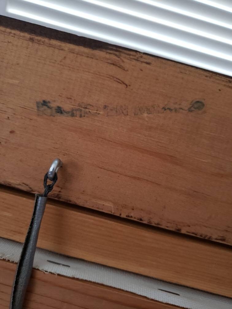 Vintage Schooner Oil Painting Signed