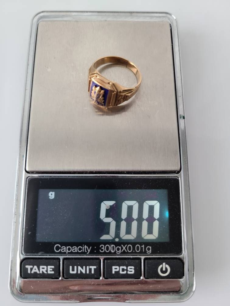 Art Deco 1938 10K Class Ring