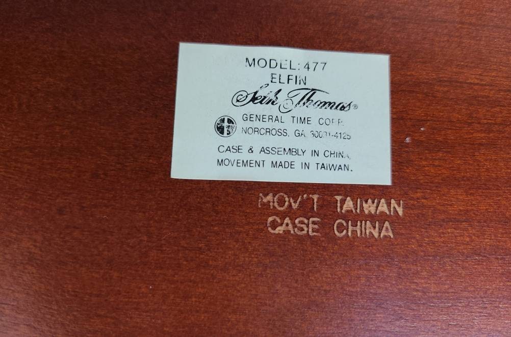 Seth Thomas Elfin Desk Boudoir Clock