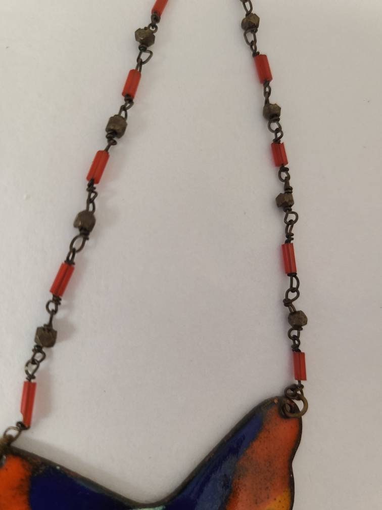 Szonk Butterfly Enamel Necklace