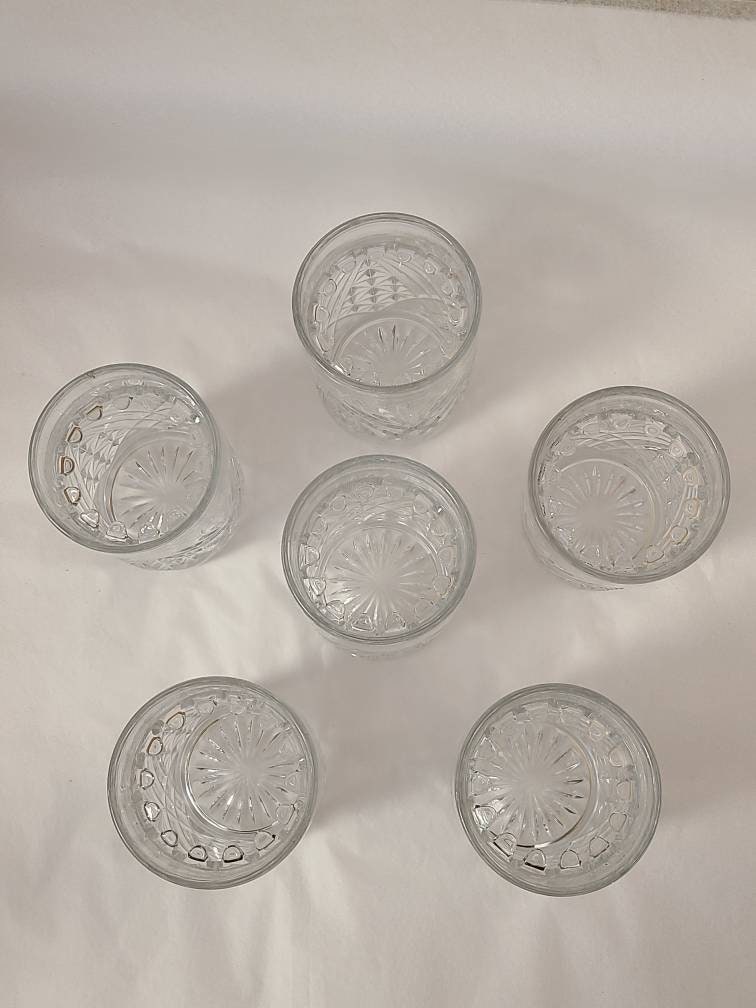 Rare Cut Glass Tumblers with Lip Fingers